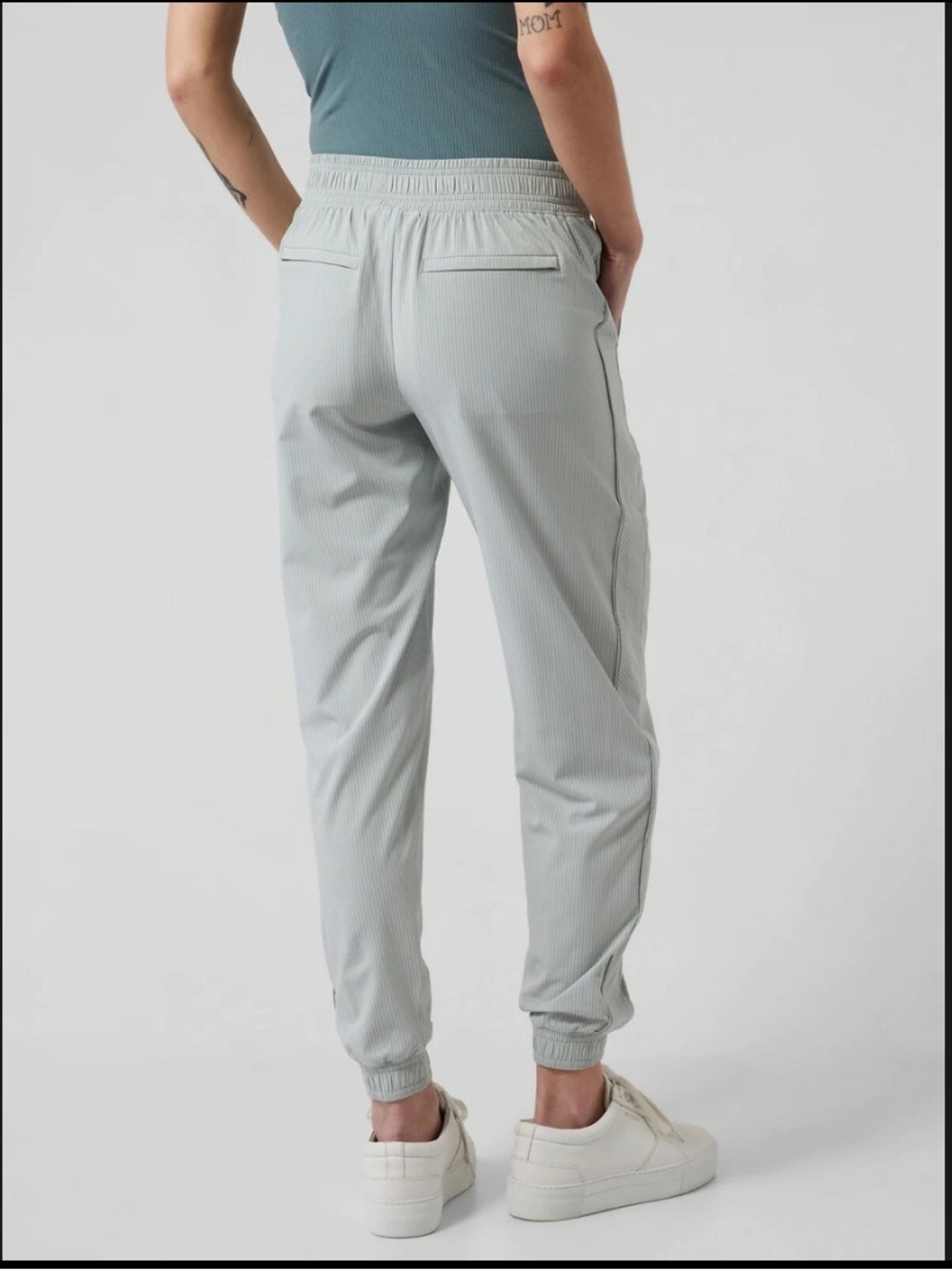 Athleta Brooklyn Textured Jogger,City Stripe Coast Grey Size 14 preloved